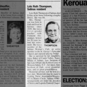 Obituary for Lois Ruth Thompson